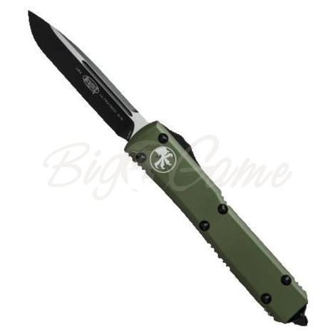 Нож автоматический MICROTECH Ultratech S/E сталь M390, DLC/Satin рукоять Алюминий цв. Зеленый фото 2