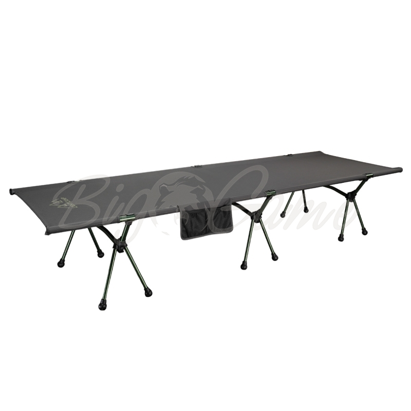Раскладушка LIGHT CAMP Folding Cot цв. черный / зеленый фото 1