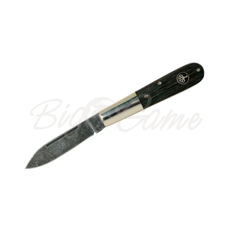 Нож складной полуавтоматический BOKER Barlow Oak Tree сталь 440C рукоять Мореный дуб цв. Черный фото 1