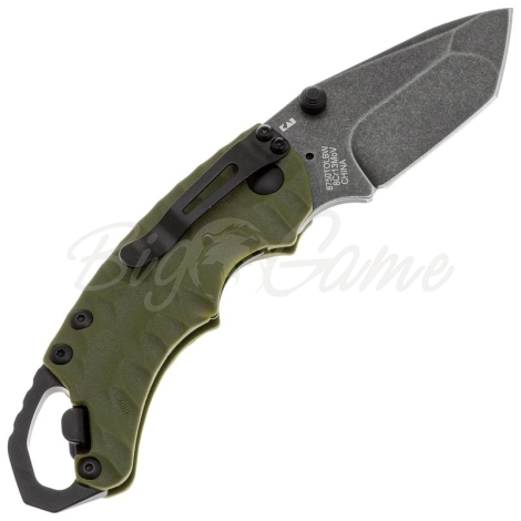 Нож складной полуавтоматический KERSHAW Shuffle II сталь 8Cr13MoV рукоять Термопластик GRN цв. Оливковый фото 4