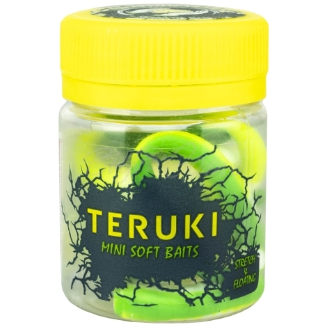 Червь TERUKI Flash 8 см (7 шт.) зап. сыр цв. White/Chartreuse/Green фото 3