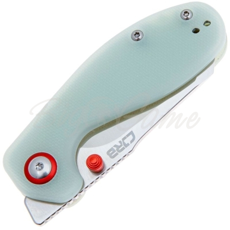 Нож складной полуавтоматический CJRB Maileah сталь AR-RPM9 рукоять стеклотекстолит G10 цв. Серый фото 3