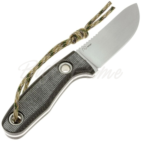 Нож с фиксированным клинком FOX KNIVES Viator сталь D2 рукоять Микарта цв. Черный фото 1