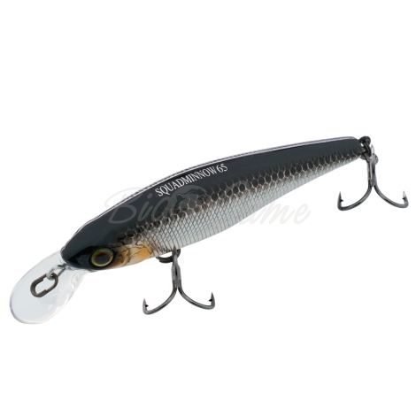 Воблер JACKALL Squad Minnow 65 цв. hl silver & black фото 1