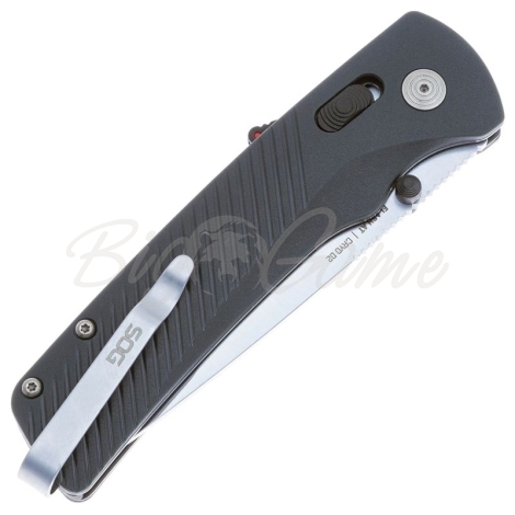 Нож складной полуавтоматический SOG Flash AT Cool сталь D2 рукоять Термопластик GRN цв. Белый фото 5