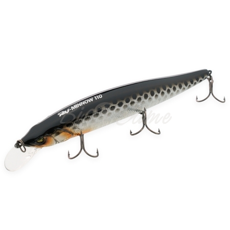 Воблер JACKALL RV-Minnow 110 SP цв. hl silver & black фото 1
