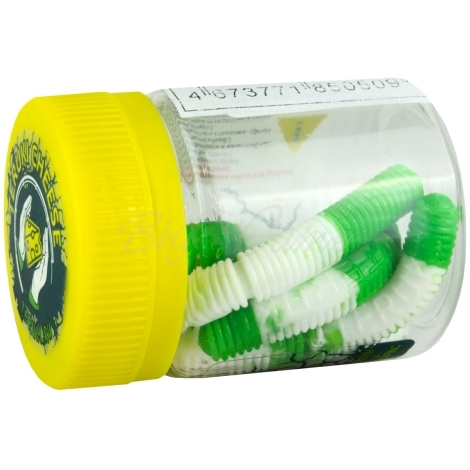 Червь TERUKI Roy 6,5 см (7 шт.) зап. сыр цв. White/Green/White/Green фото 2