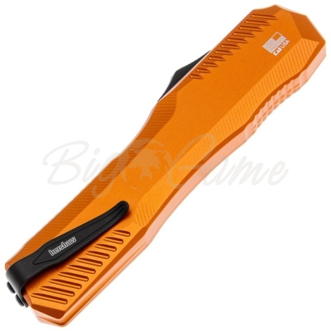 Нож складной автоматический KERSHAW Livewire сталь Magnacut рукоять Алюминий цв. Оранжевый фото 3