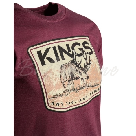 Футболка KING'S Rut Tee цвет Heather Burgundy фото 3
