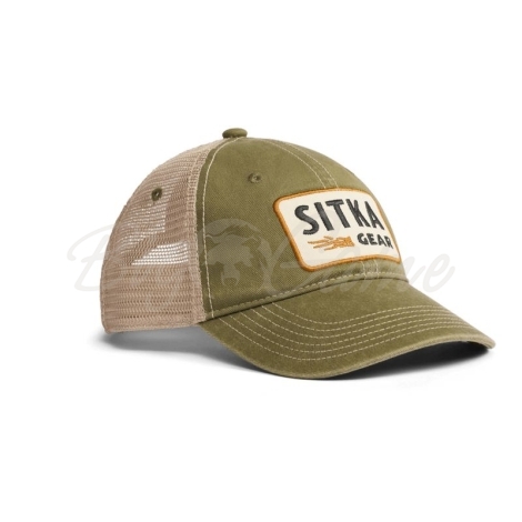 Бейсболка SITKA Heritage Patch Vintage Trucker цвет Olive Green фото 1
