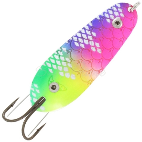 Блесна колеблющаяся KUUSAMO Rasanen 70/10 незацепляйка код цв. Pink/Li/FYe/GR-S фото 1