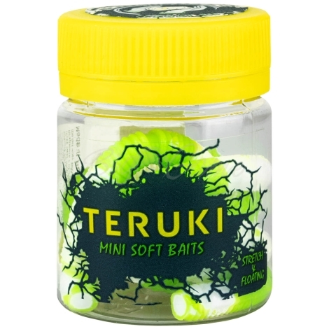 Червь TERUKI Roy 6,5 см (7 шт.) зап. сыр цв. White/Chartreuse фото 3