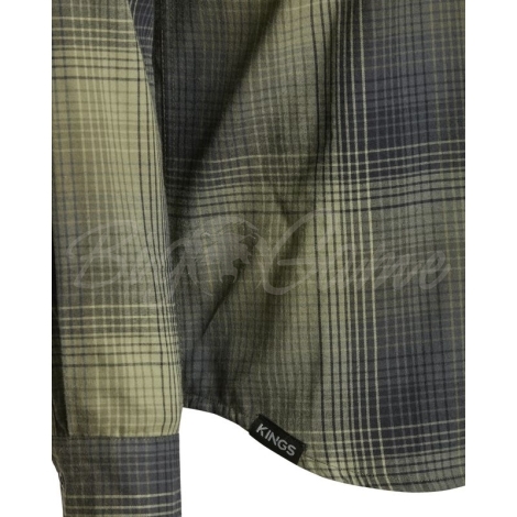 Рубашка KING'S Modern Button Flannel цвет Olive Plaid фото 3