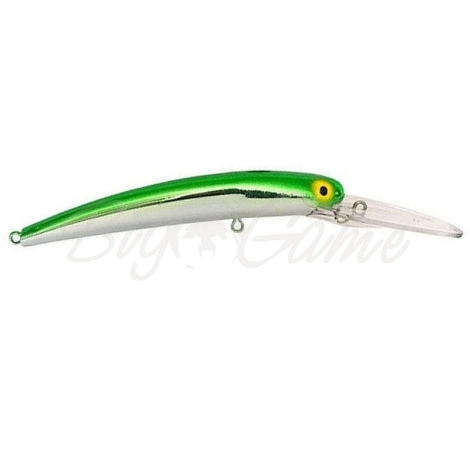 Воблер BAY RAT Long Extra Drive 140F цв. green chrome фото 1