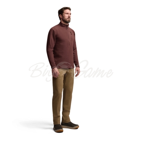 Толстовка SITKA Snowcrest Half-Zip Fleece Pullover цвет Cherry Wood Heather фото 3