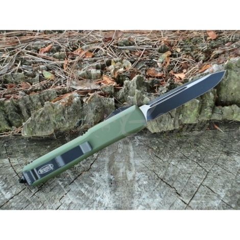 Нож автоматический MICROTECH Ultratech S/E сталь M390, DLC/Satin рукоять Алюминий цв. Зеленый фото 4