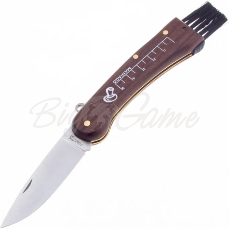 Нож складной полуавтоматический FOX KNIVES Mushrooms Knife сталь 440 рукоять Дерево цв. Коричневый фото 1
