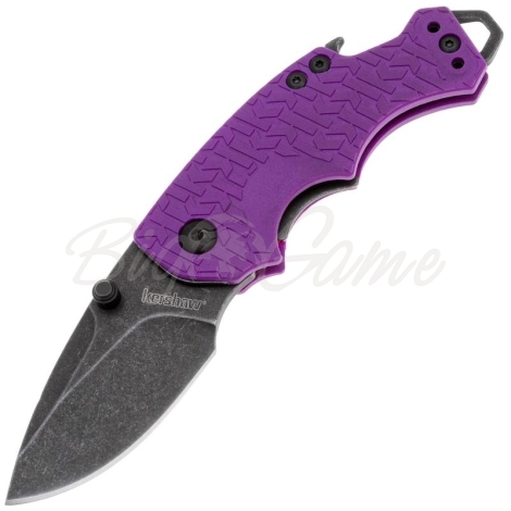 Нож складной автоматический KERSHAW Shuffle сталь 8Cr13MoV рукоять Термопластик GRN цв. Перпурный фото 1