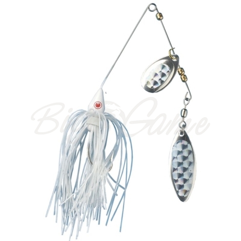 Блесна вращающаяся РЫБОЛОВ-ОЛТА Spinnerbait Tandem Silver / Alpha 503Т 17 г цв. белый фото 1