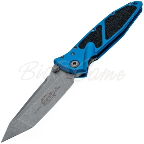 Нож складной полуавтоматический MICROTECH Socom Elite Tanto сталь М390 рукоять Алюминий цв. Синий фото 1