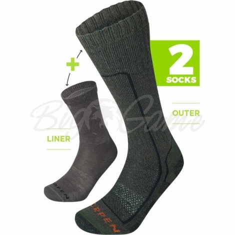 Носки LORPEN CWSSE Cold Weather System Eco цвет Conifer фото 1