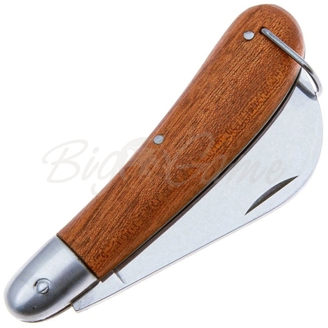 Нож складной полуавтоматический FOX KNIVES Gardening Country сталь С70 рукоять Дерево цв. Коричневый фото 4