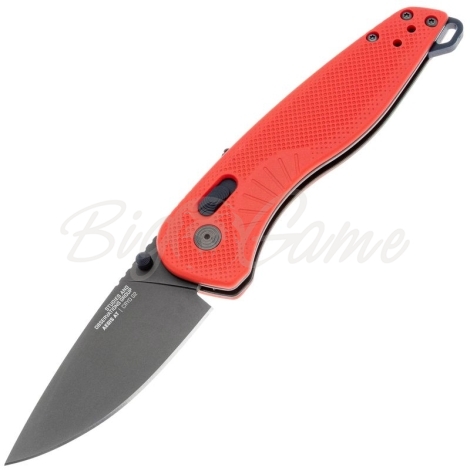 Нож складной полуавтоматический SOG Aegis Mk3 Red Indigo сталь D2 рукоять Нейлон цв. Красный фото 1