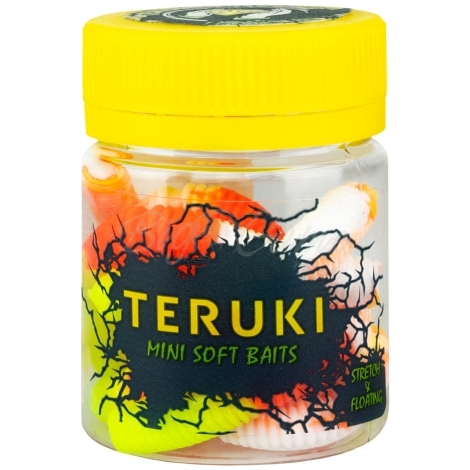 Червь TERUKI Roy 6,5 см (7 шт.) зап. сыр цв. White/Red/Chartreuse фото 3