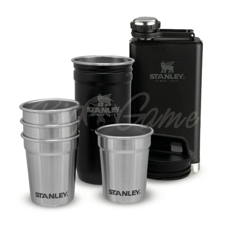 Набор STANLEY стопки Adventure 0,59 л + фляга 0,23 л цв. Черный фото 1