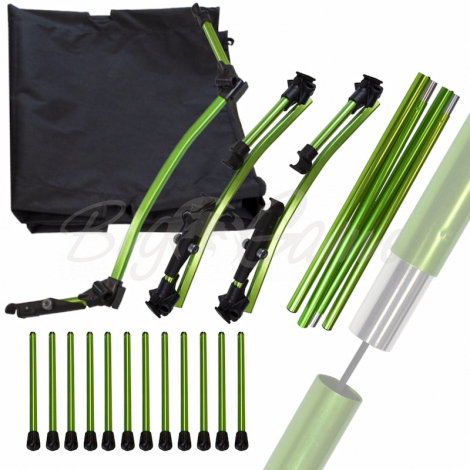 Раскладушка LIGHT CAMP Folding Cot цв. черный / зеленый фото 7