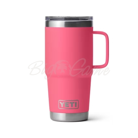 Термокружка YETI Rambler Travel Mug 591 цвет Tropical Pink фото 2