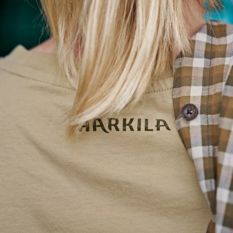Футболка HARKILA Stag Badge S/S T-Shirt Women цвет Sand фото 4