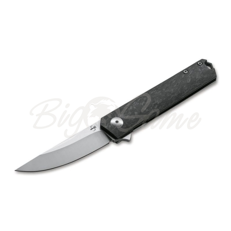 Нож складной BOKER Kwaiken Compact Flipper сталь D2 рукоять мраморный карбон/титан фото 1