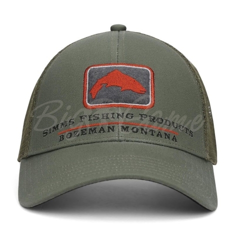 Кепка SIMMS Trout Icon Trucker цвет Smokey Olive фото 1