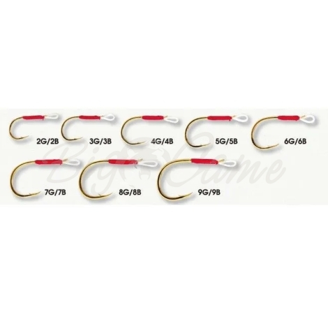 Крючок одинарный SMITH Assist Hook Vertical Gold № 8G (5 шт.) фото 2