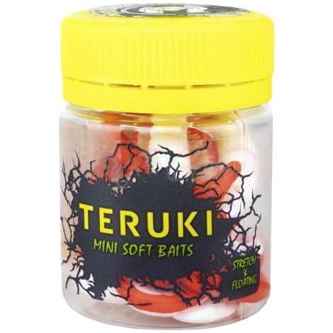 Червь TERUKI Flash 8 см (7 шт.) зап. сыр цв. White/Red фото 3