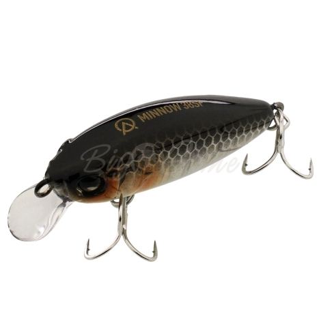 Воблер JACKALL Abbey Minnow 38SF цв. hl silver & black фото 1