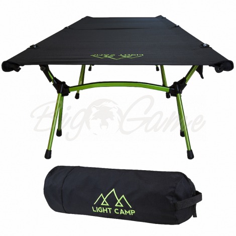 Раскладушка LIGHT CAMP Folding Cot цв. черный / зеленый фото 5