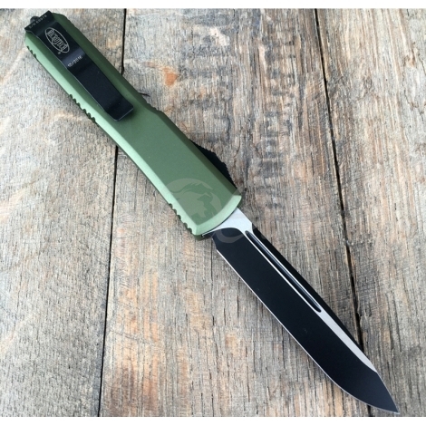 Нож автоматический MICROTECH Ultratech S/E сталь M390, DLC/Satin рукоять Алюминий цв. Зеленый фото 3