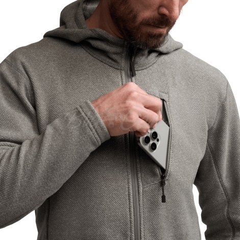 Толстовка SITKA Snowcrest Full-Zip Hooded Fleece цвет Woodsmoke Heather фото 4