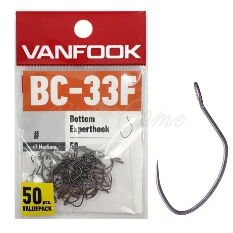 Крючок одинарный VANFOOK BC-33F цв. fusso black № 6 (16 шт.) фото 1
