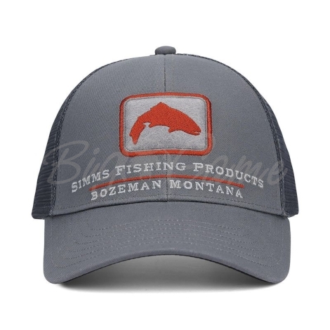 Кепка SIMMS Single Haul Small Fit Trucker цвет Gunmetal Trout фото 1