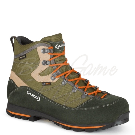 Ботинки треккинговые AKU Trekker III Wide GTX цвет Green / Orange фото 1