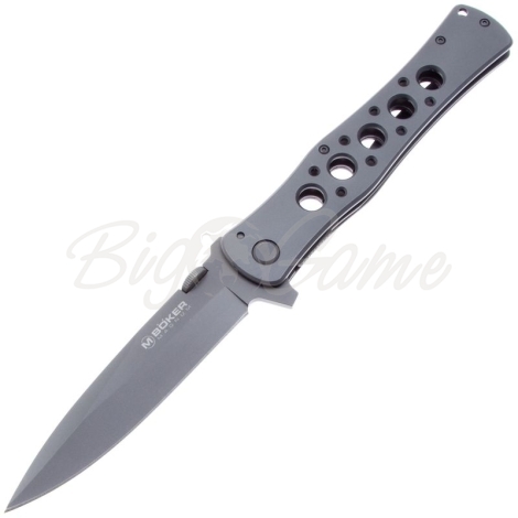 Нож складной полуавтоматический BOKER Urban Tank сталь 440А рукоять Сталь цв. Серый фото 1
