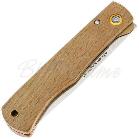 Нож складной полуавтоматический BOKER Rusticus сталь 420 рукоять Дерево цв. Коричневый фото 3