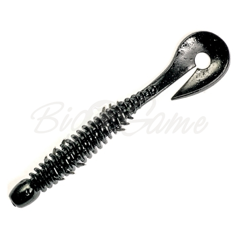 Твистер JACKALL Wobbring 2,5" (10 шт.) solid black фото 1