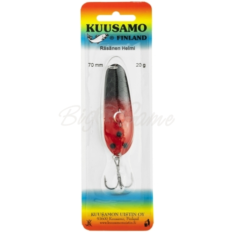 Блесна колеблющаяся KUUSAMO Rasanen 70/20 (бусинка) код цв. BL/R/BL-S  фото 3