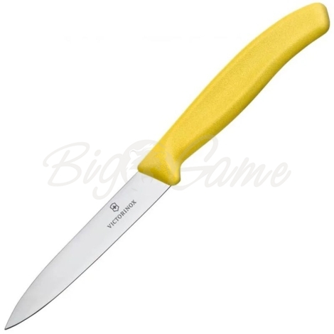 Нож с фиксированным клинком VICTORINOX  6.7706.L118 Нержавеющая сталь рукоять Полипропилен цв. Желтый фото 1