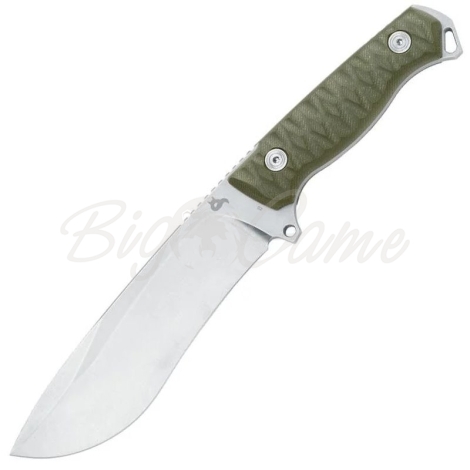 Нож с фиксированным клинком FOX KNIVES Golem сталь D2 рукоять стеклотекстолит G10 цв. Зеленый фото 1