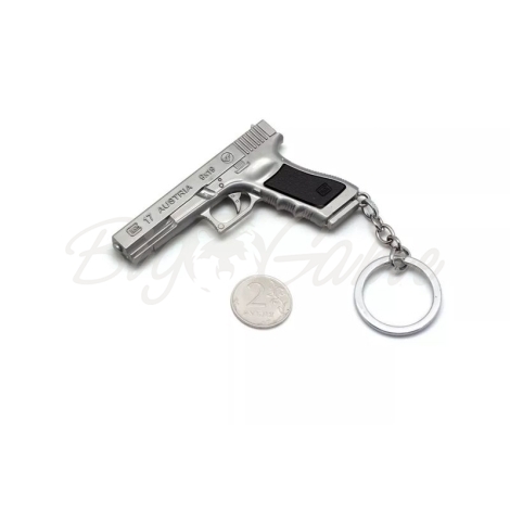 Брелок GF Glock 17 цв. Чёрный-серебряный фото 1